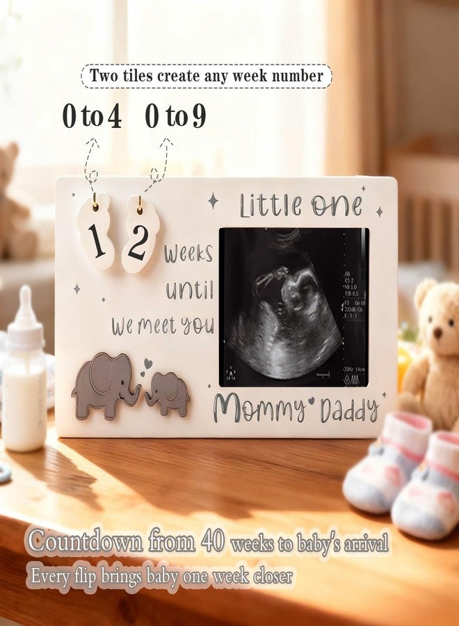 DAMCONME Ultrasound Picture Frames with Countdown Weeks and Dear Baby Letter Pages, Sonogram Picture Frame for Expecting Parents, Pregnancy Gift for New Parents and First Time Mom to Be, Baby Announcement Sign - Image 3